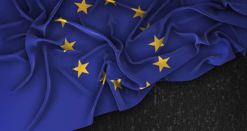 European Union flag representing senior citizens' rights.