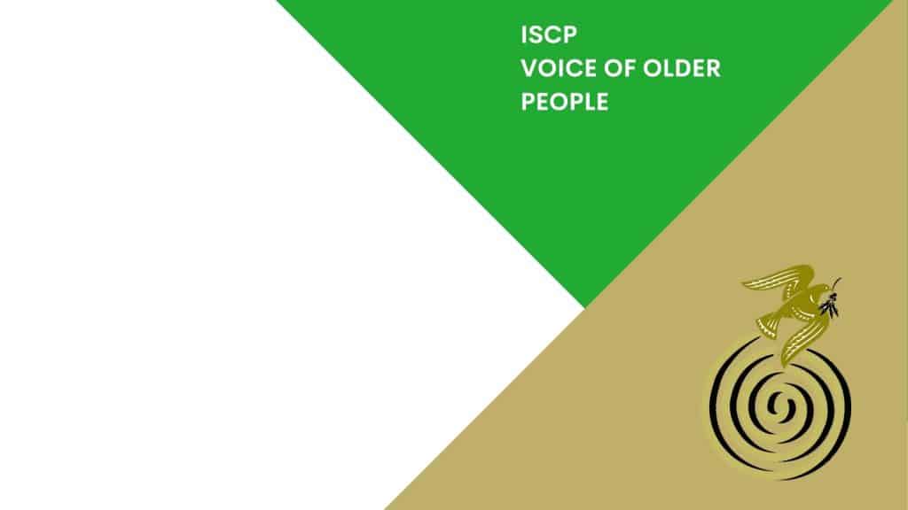 Accessible image of Irish Senior Citizens Parliament logo and event banner.