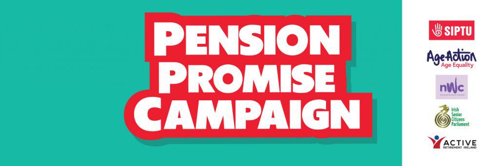 Alt text: Senior citizens representing Irish Senior Citizens Parliament at the advocacy event for pension rights and social inclusion.